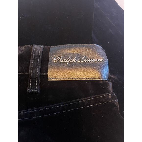 Ralph Lauren Collection Kaida Relaxed Bootcut Black Velvet Jeans 28 Purple Label - Picture 14 of 15